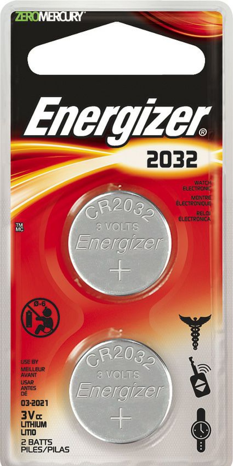 Tools * | Cheaper Enr20322 Energizer 2032 3V Battery 2 Pack