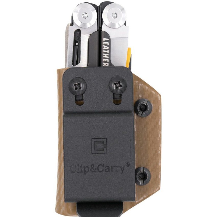 Tools * | Quick Delivery Clp069 Clip & Carry Leatherman Signal Multi Tool Sheath Brown