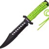 Knives * | Zb103 Z-Hunter Fixed Blade Knife Green Cord Wrapped Shoping