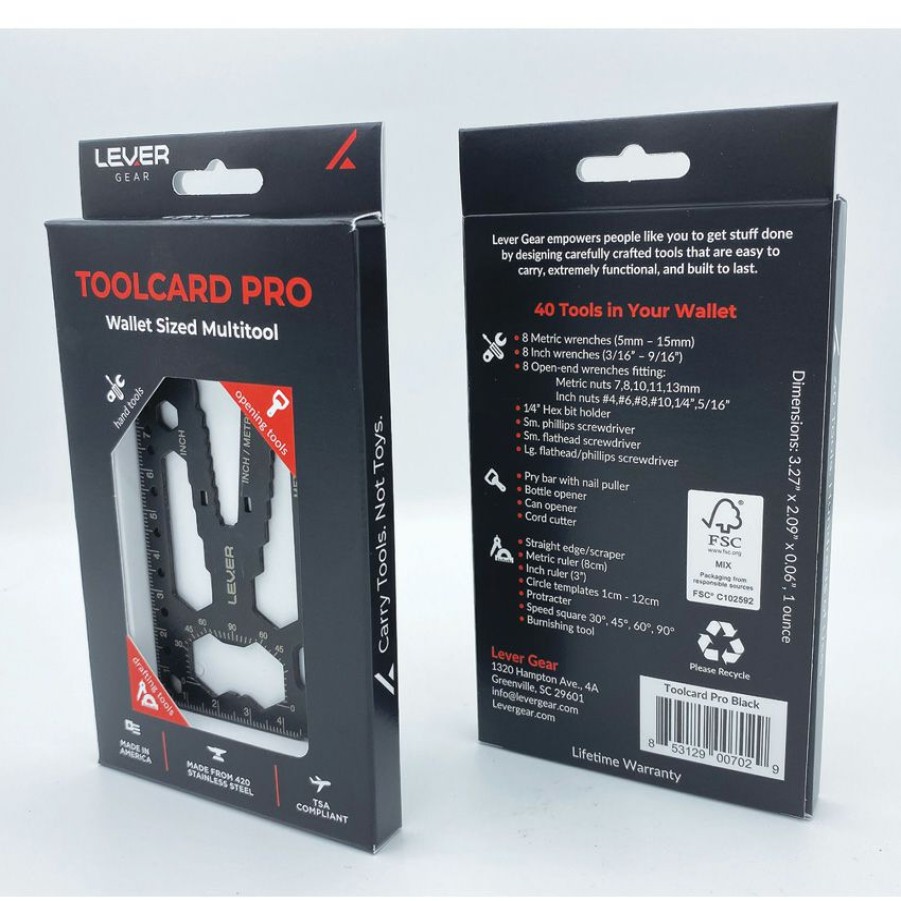 Tools * | Exclusive Design Lgl1004R Lever Gear Toolcard Pro Black