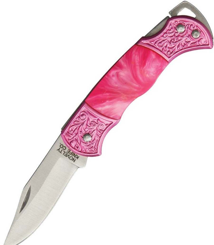 Knives * | Exclusive Design Nv325 Novelty Cutlery Pink Lockback Pocket Knife