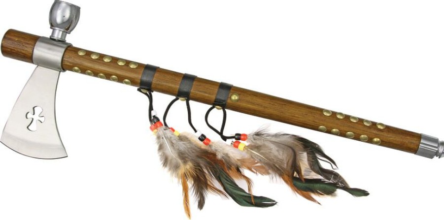 Tools * | Quick Delivery Cn210956 Feather Tomahawk Peace Pipe