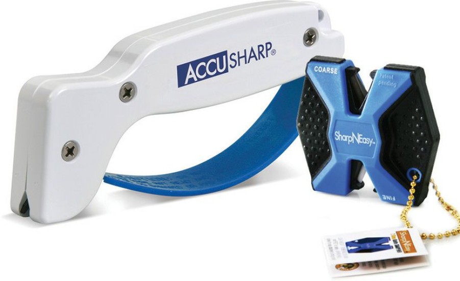 Knife Care * | Lower Prices As044C Accusharp Sharpneasy Knife Sharpener Combo Blue