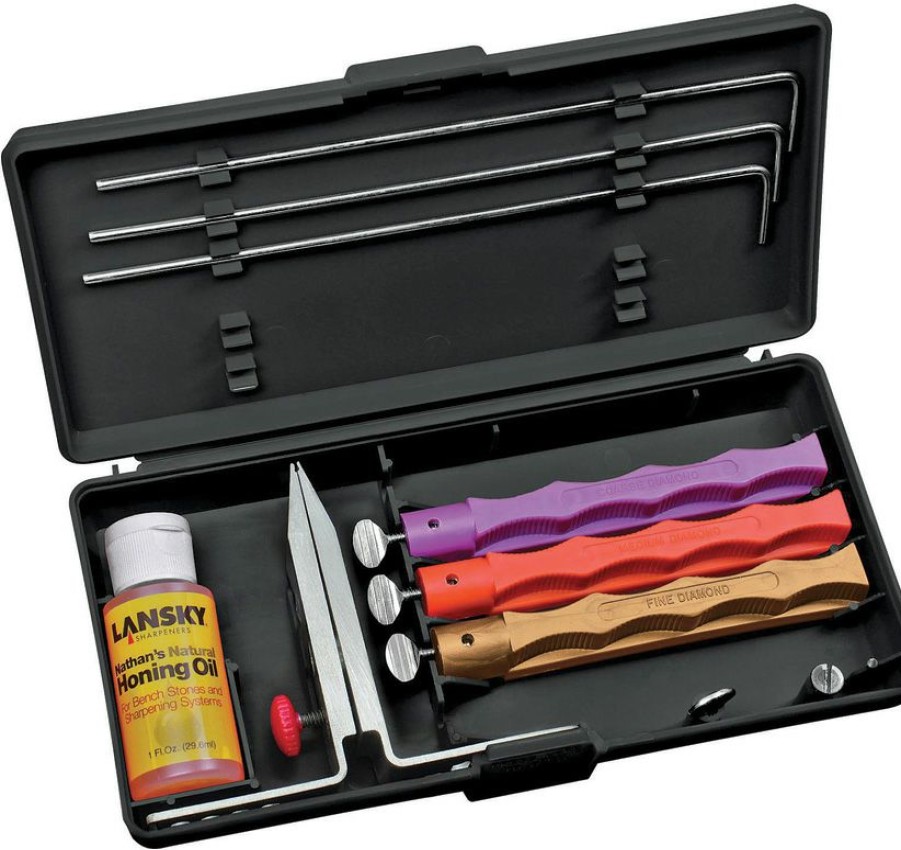 Knife Care * | Top Selling Ls51 Lansky Standard Diamond Sharpening System